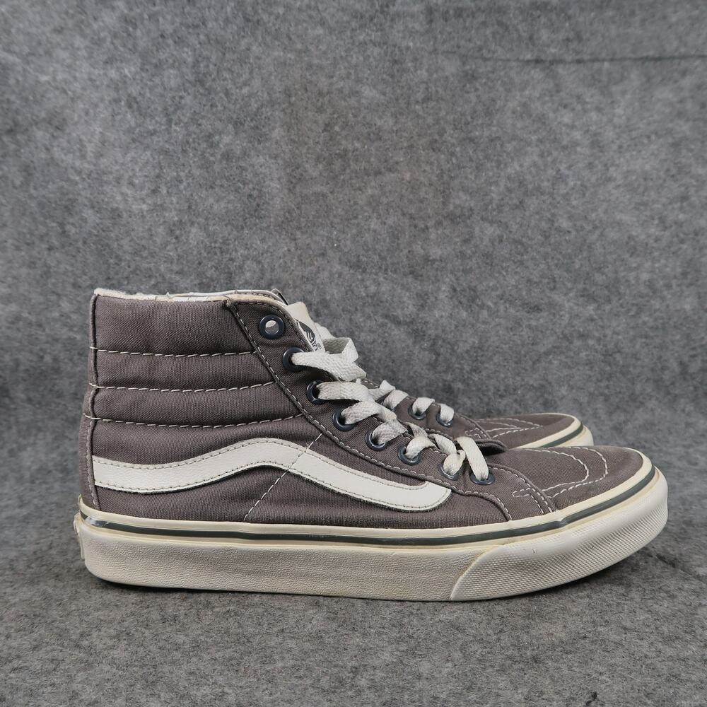 Vans Shoes Womens 7 Sneakers Sk8 Hi Trainers Casual Gray Canvas Skateboarding